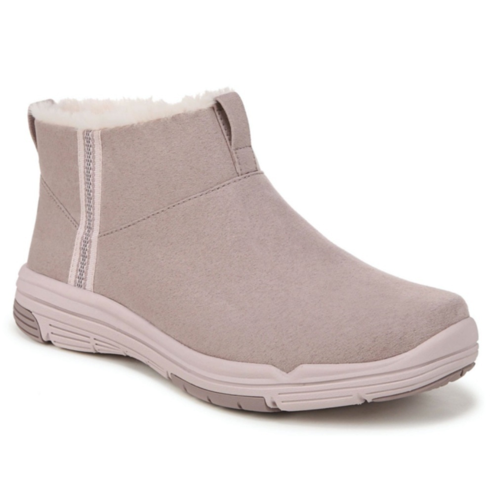Ryka Water-Repellent Side-Zip Ankle Boots Faux Fur-Amber (Wide)